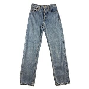 Still Here Jeans Women 24 Blue Geometric Patchwork Embellished Cotton USA Made